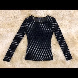 Forever 21 Polkadot Mesh Top